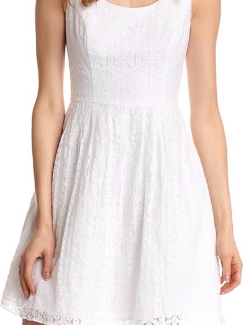 Lilly Pulitzer Posey White Lace Sleeveless Mini Dress